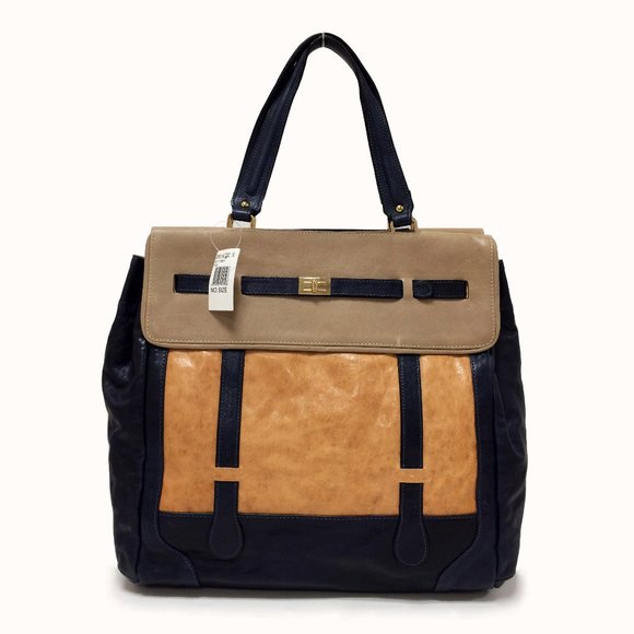 Be & D Celia Colorblock Shoulder Bag - Picture 1 of 7
